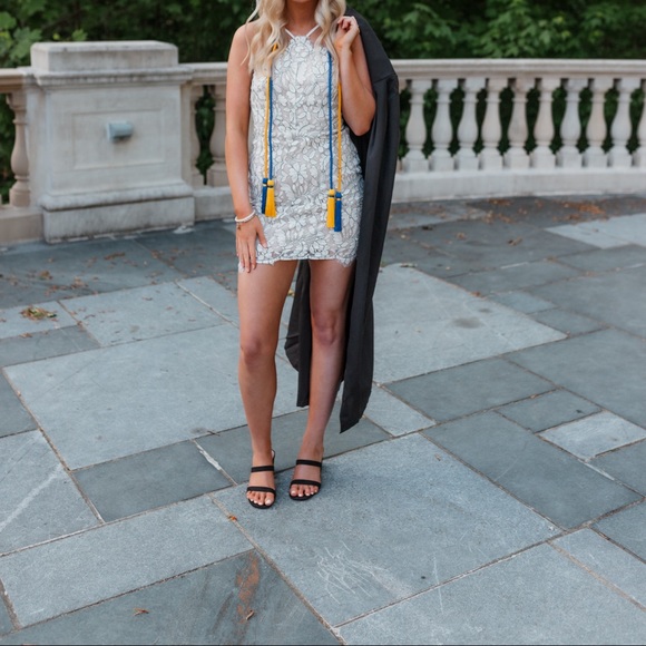 Ivory Lace Lulus Dress - Picture 2 of 2